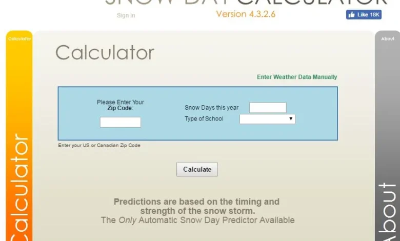 Snow day calculator