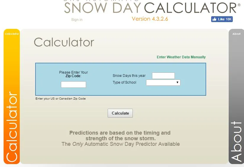 Snow day calculator